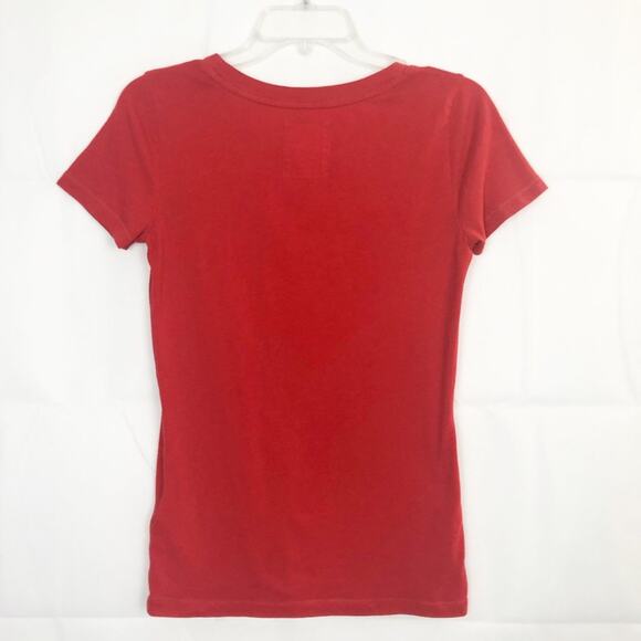 Hollister Embroidered Red Women's Tee Size M - Picture 5 of 10